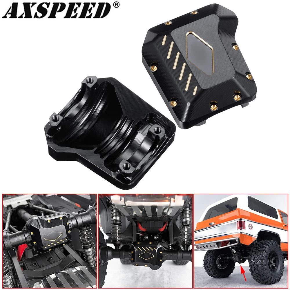 AXSPEED Brass Axle Housing Cover Differential Cover Counterw