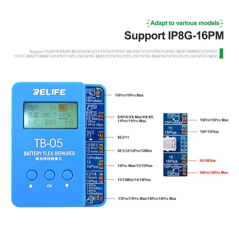RELIFE TB-05 Battery Cable Repair Instrument Setup-free and 