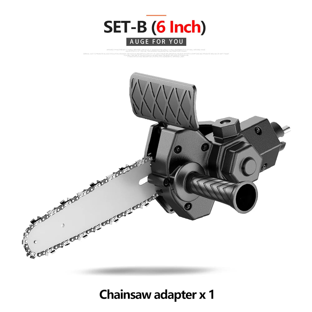 4/6 Inch Electric Drill Modified To Electric Chainsaw Adapter Tool Portable Conversion Head Kits Woodworking Pruning