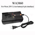 WA3860 Li-ion Battery Charger For Worx 20V WA3551 WA3572 WA3