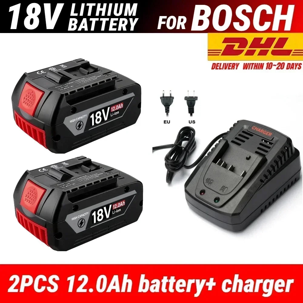 100% Original for Bosch 18V Battery 12.0Ah Wireless Power Tool Lithium Battery BAT609 BAT610G BAT618 BAT620 BAT622