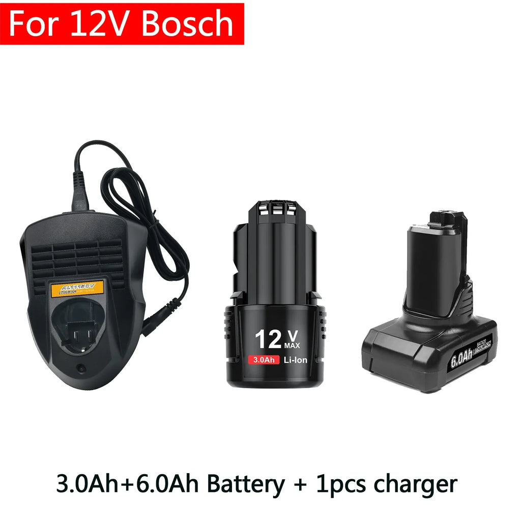 For 12V Bosch 6Ah Li-ion BAT420 BAT411 Replacement Battery for BAT411 BAT412 BAT413 BAT414 10.8V Battery Cordless Power Tools