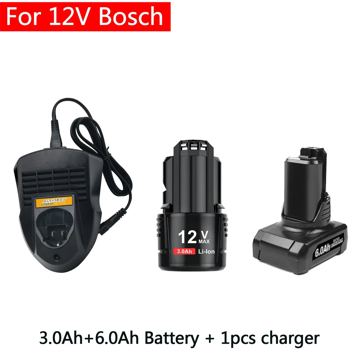 For 12V Bosch 6Ah Li-ion BAT420 BAT411 Replacement Battery for BAT411 BAT412 BAT413 BAT414 10.8V Battery Cordless Power Tools