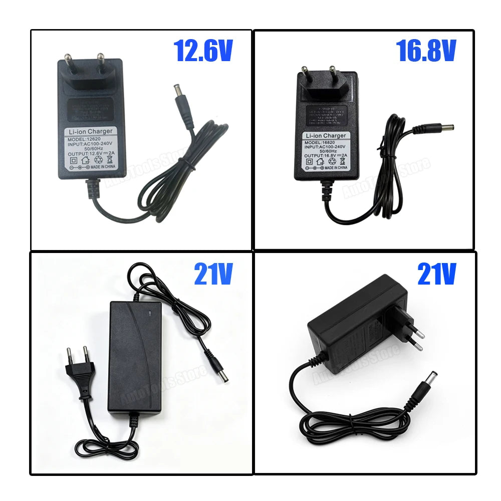 12.6V 16.8V 21V 2A Lithium-ion Battery Charger For Electric 