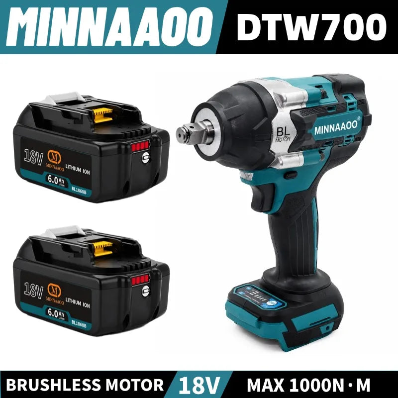 For Makita 18V 6Ah rechargeable power tool battery with LED 