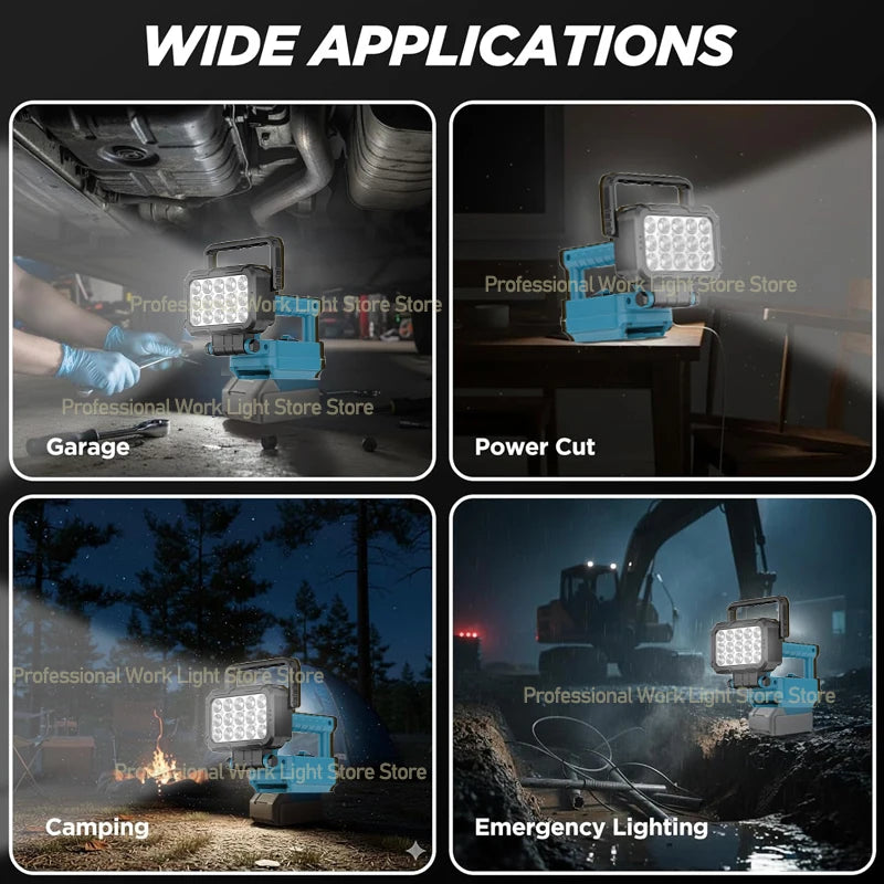 LED Work Light For Makita 18V Battery Cordless Camping Light