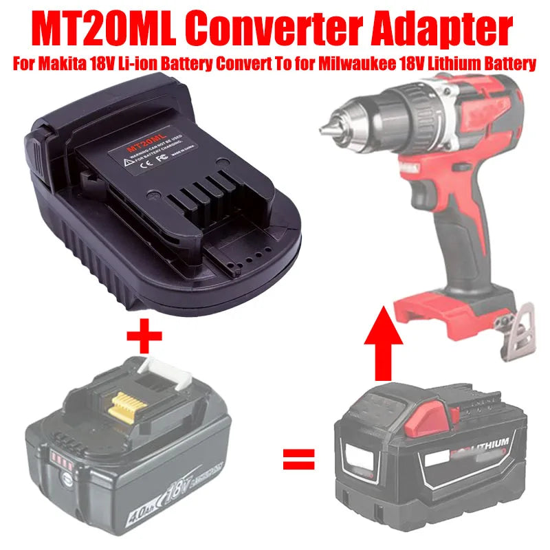 MT20ML Battery Adapter for Makita 18V/20V BL1830 BL1840 BL18