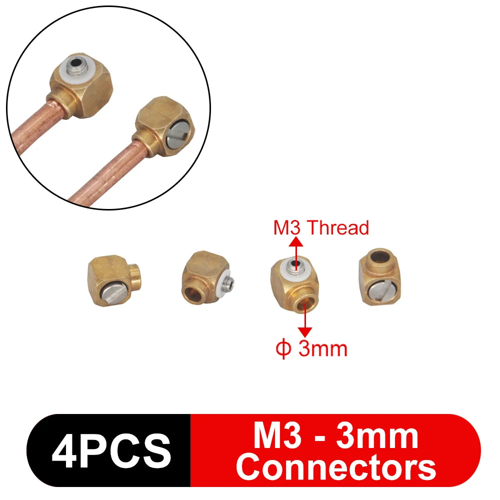 3mm/4mm Hose Hydraulic Copper Tube Welding M3/M5 Connector Bender Tool for RC Excavator Hydraulic Model Parts