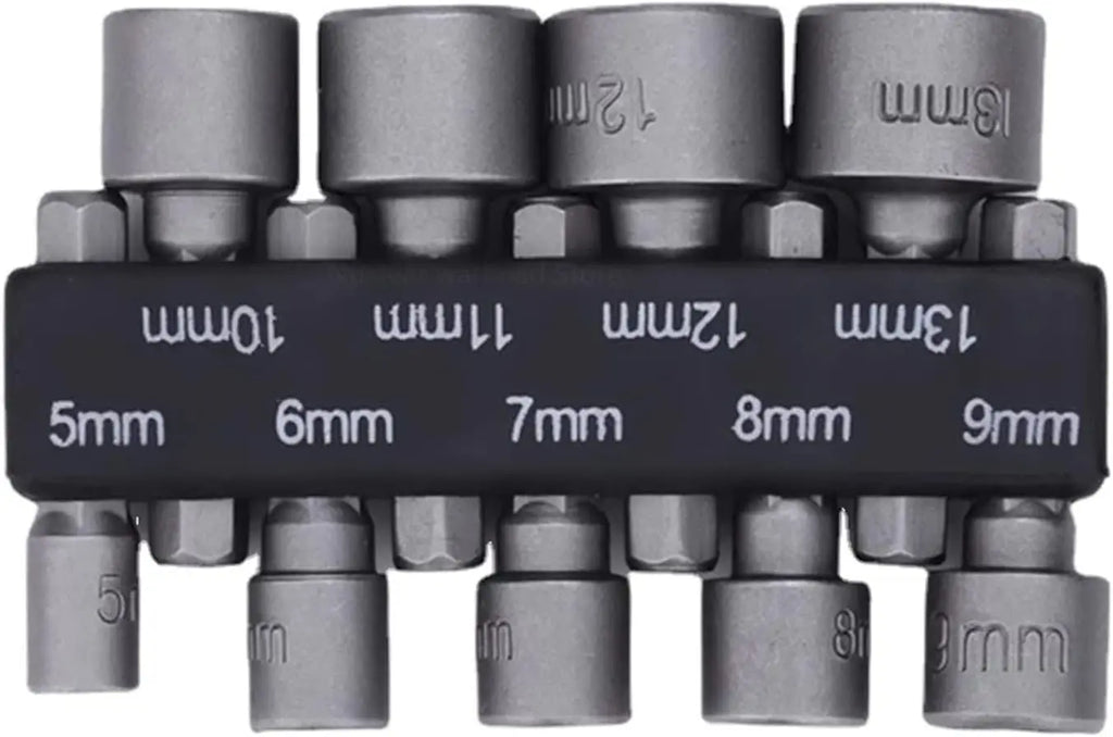 9pcs/set 5mm-13mm Hex Sockets Sleeve Nozzles Nut Driver Set 