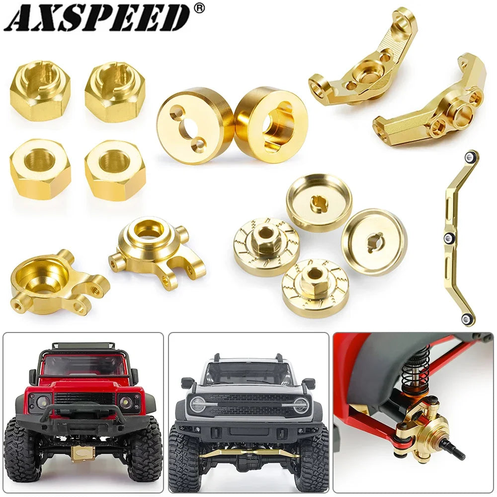 AXSPEED TRX4M Brass Weight Steering Link Blocks Knuckle Diff