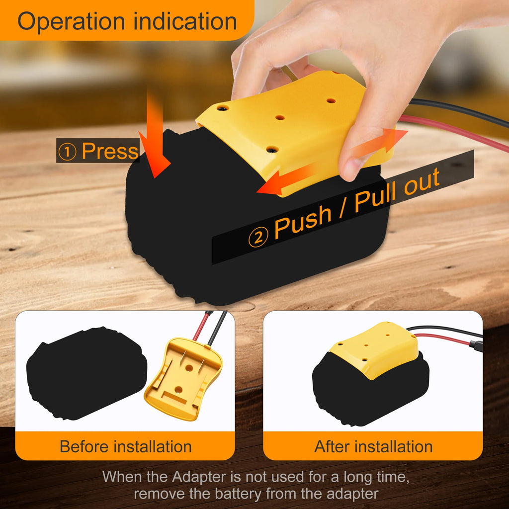 DaierTek 2PCS 20V Battery Adapter Power Wheel Battery Adapte