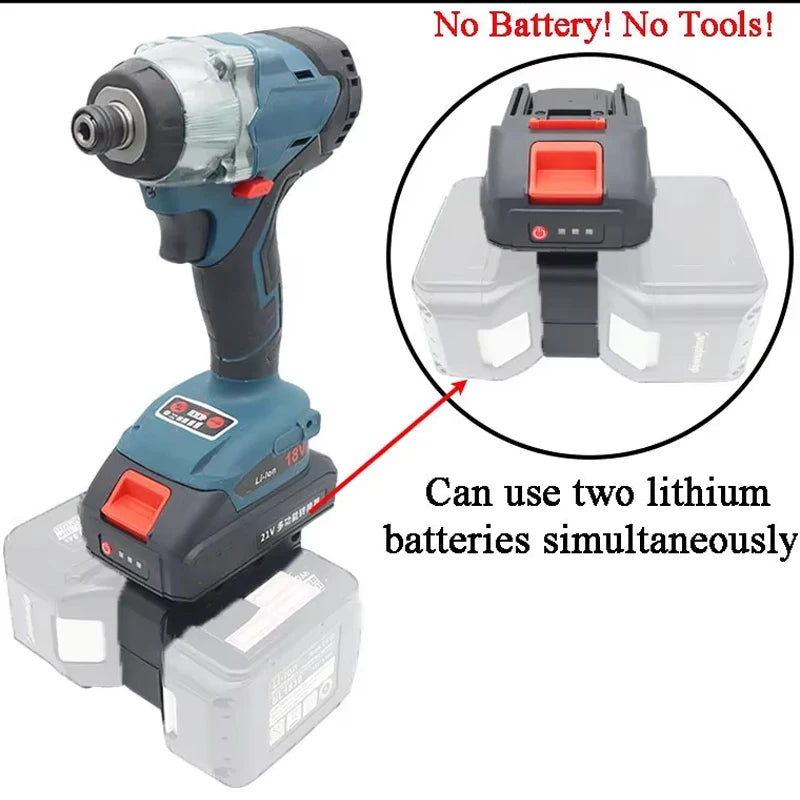 Adapter Converter LED Light Use For Makita BL1830 18V Li-ion