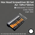 Hex Head Allen Wrench Screwdriver Bit Set SAE Metric 1/4 Hex Shank Magnetic Screw Driver Bit S2 Steel Electric Drill Hand Tools