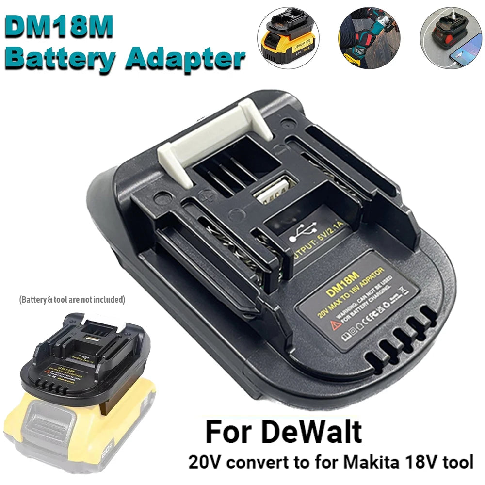 New Battery Adapter for Makita 18V Tools Convert for Dewalt 