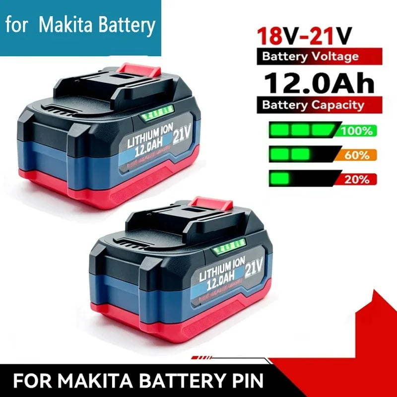 21V 6/9/12AH For Makita 18V Battery Power Tools Li-ion Repla