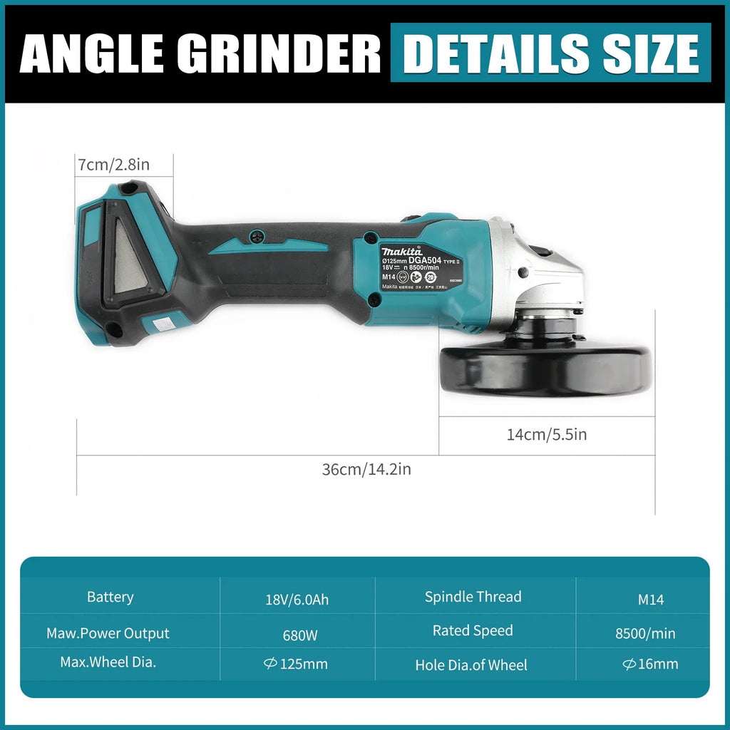 New Makita DGA404 Brushless Lithium Electric Angle Grinder 1