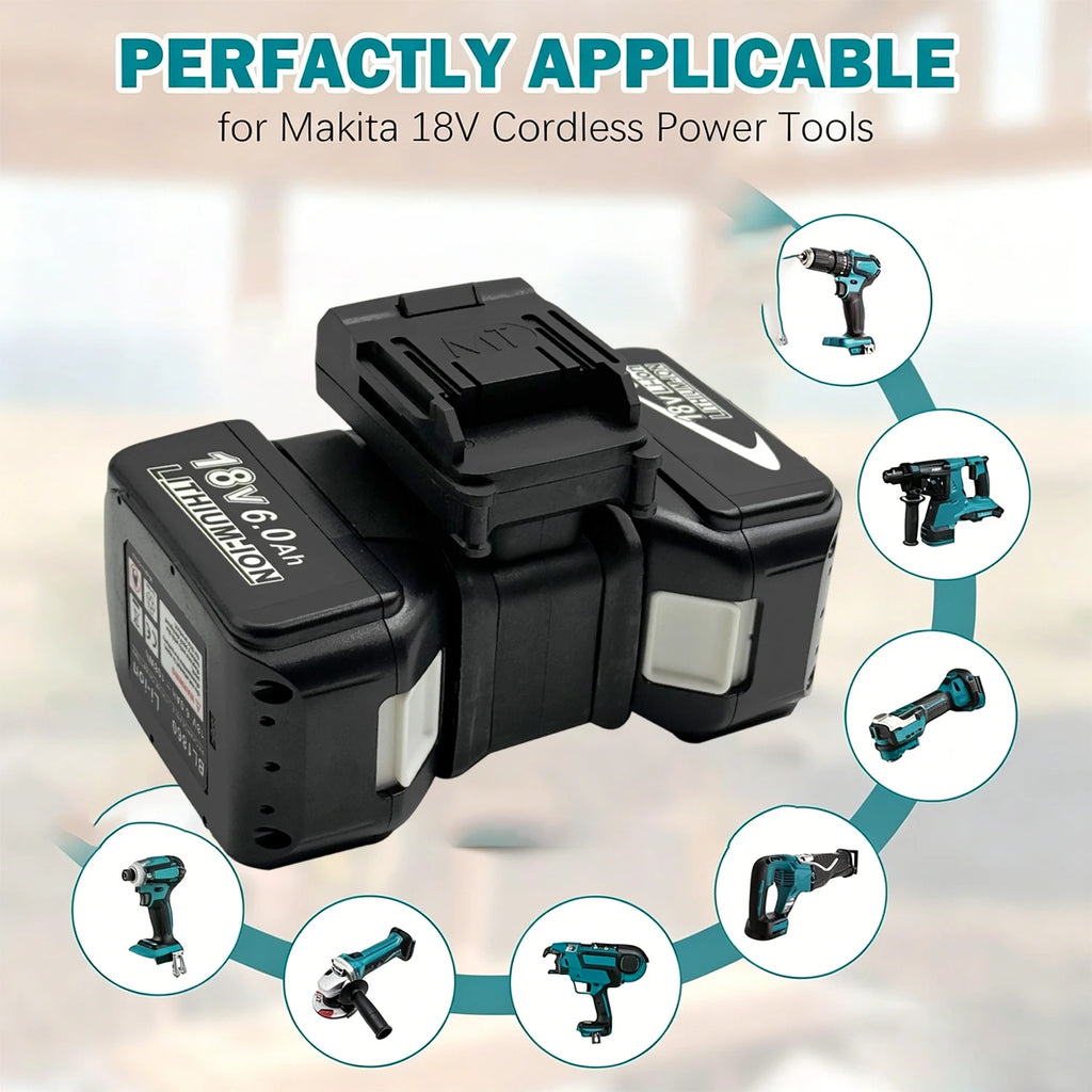 2 in 1 Adapter Converter For Makita 18 V Li-ion Battery Dual