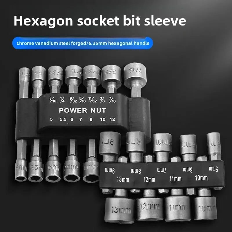 9-14 pieces/set of hexagonal socket batch head set nozzle nu