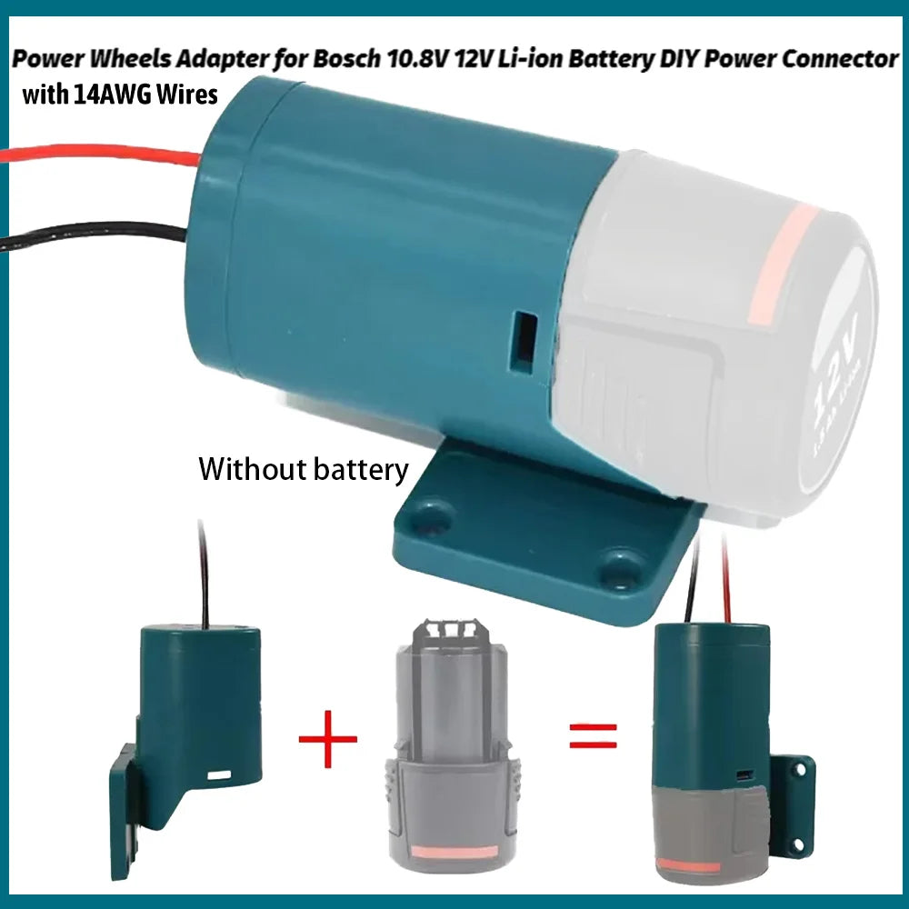 For Bosch Adapters 10.8V 12V Battery Power Connector Adapter