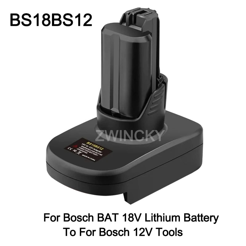 Battery Adapter Converter for Makita/Dewal/Milwaukee/Bosch 18V Li-ion Battery to for Bosch 12V Power Tools BAT411A BAT414