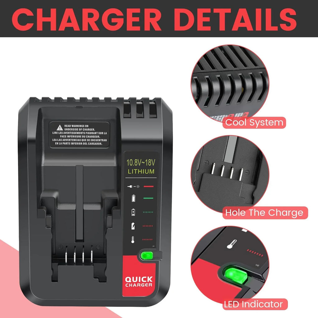 2A Lithium Battery Charger Fast Charge For Black And Decker 
