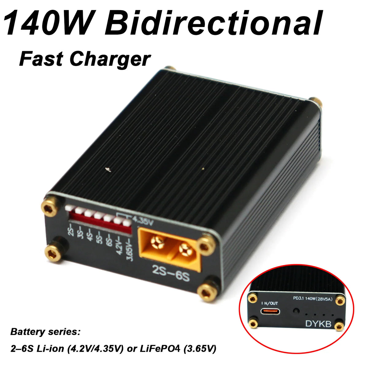 2S 3S 4S 5S 6S PD3.1 140W Bidirectional Fast Charging Lithiu
