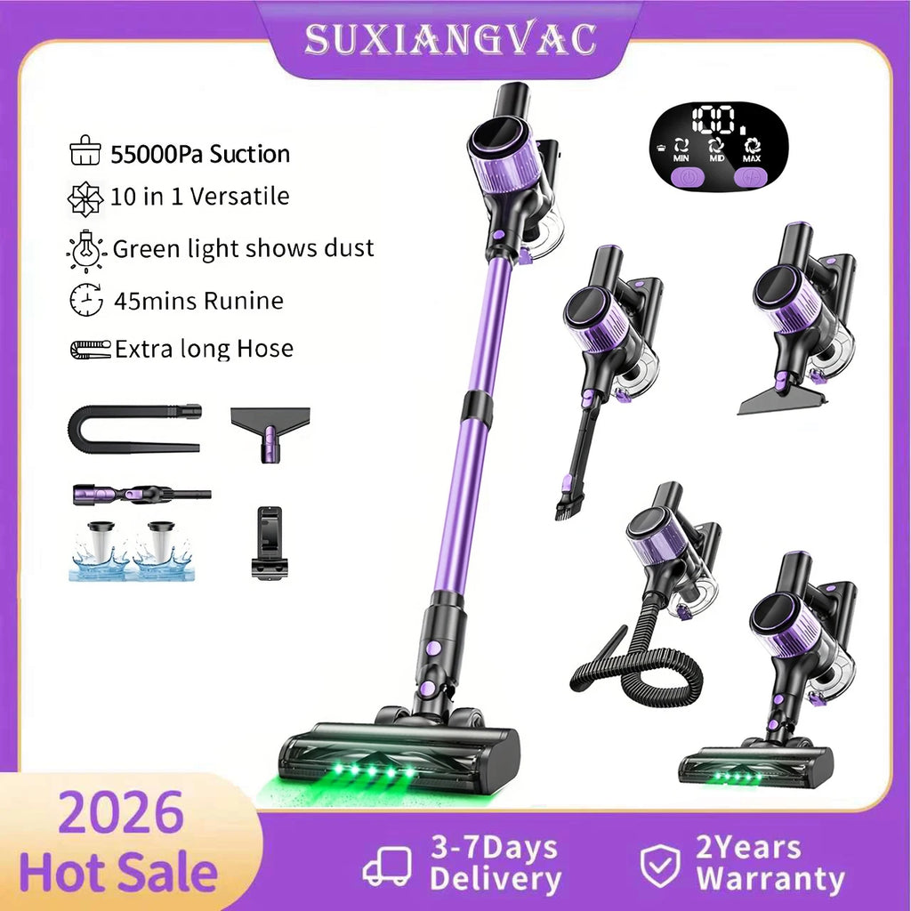Cordless Vacuum Cleaner 55Kpa/500W/45min 10 in 1 Powerful St