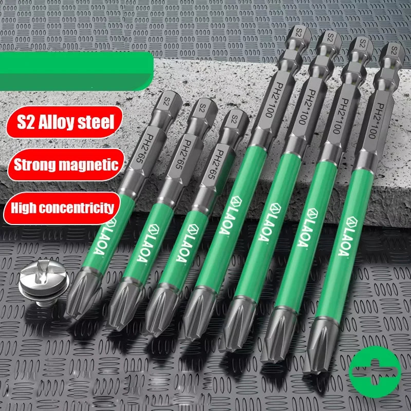 LAOA Strong Magnetic Phillips Screwdriver S2 Screwdriver Bit