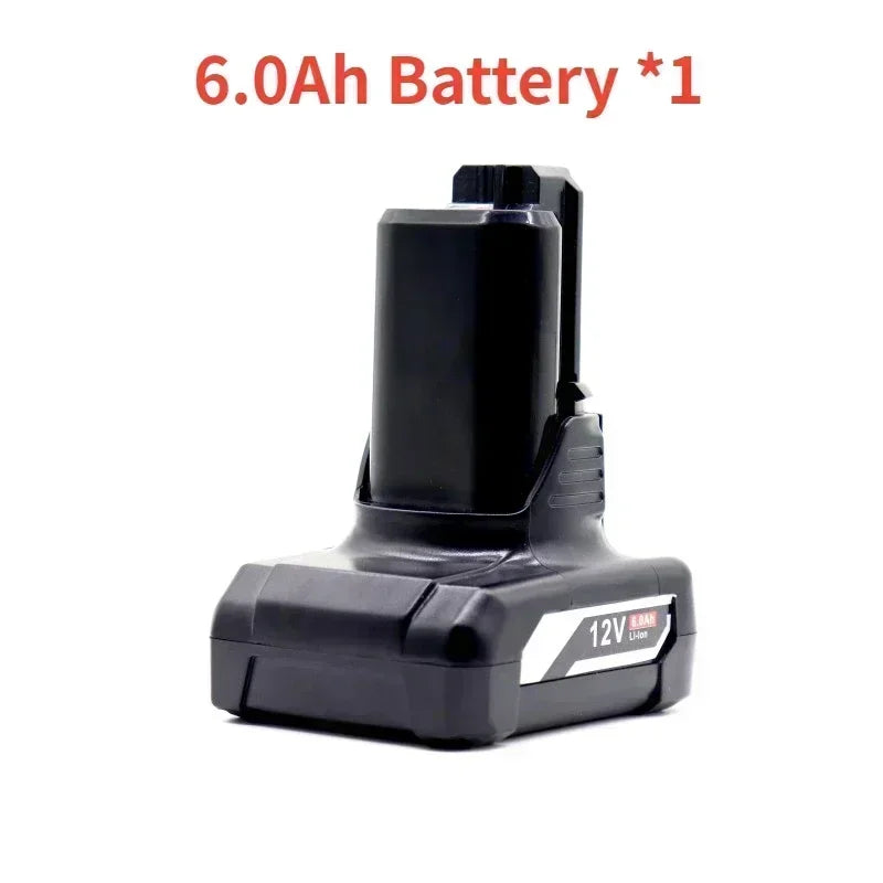 GBA12V 6000mAh for Bosch 12V/10.8V Li-ion Replacement Battery BAT411 BAT420 GBA 12V Cordless Power Tools for Bosch 12V Charger.