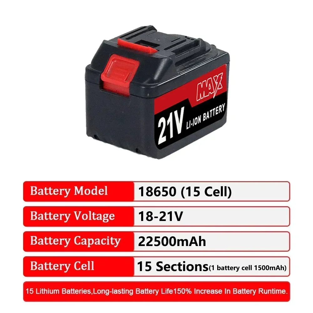 18V 20V 21V High-Power Rechargeable Lithium Ion Battery with