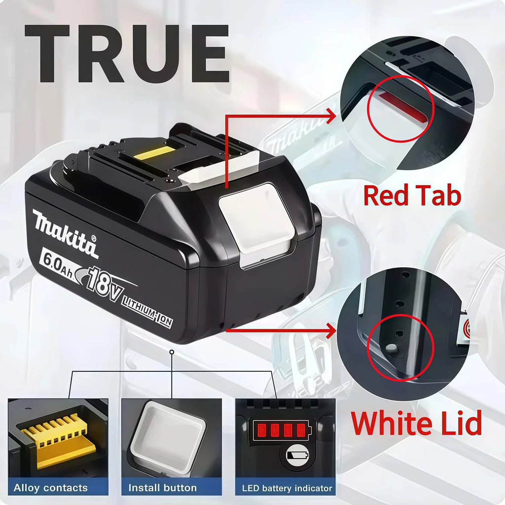 6AH Original Makita 18 V Battery Rechargeable Power Tool Bat