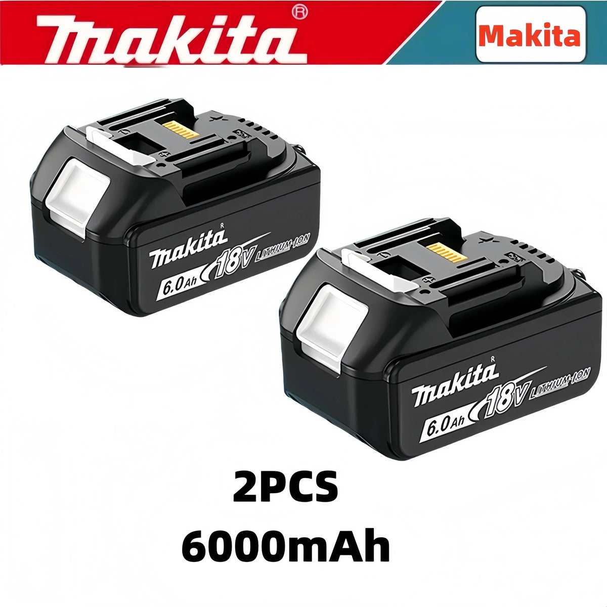 Genuine 6Ah Makita BL1860 6Ah Battery Power Tools Li-ion Replacement LXT BL1850 BL1840 for 18V Screwdriver with BMS 18V Battery