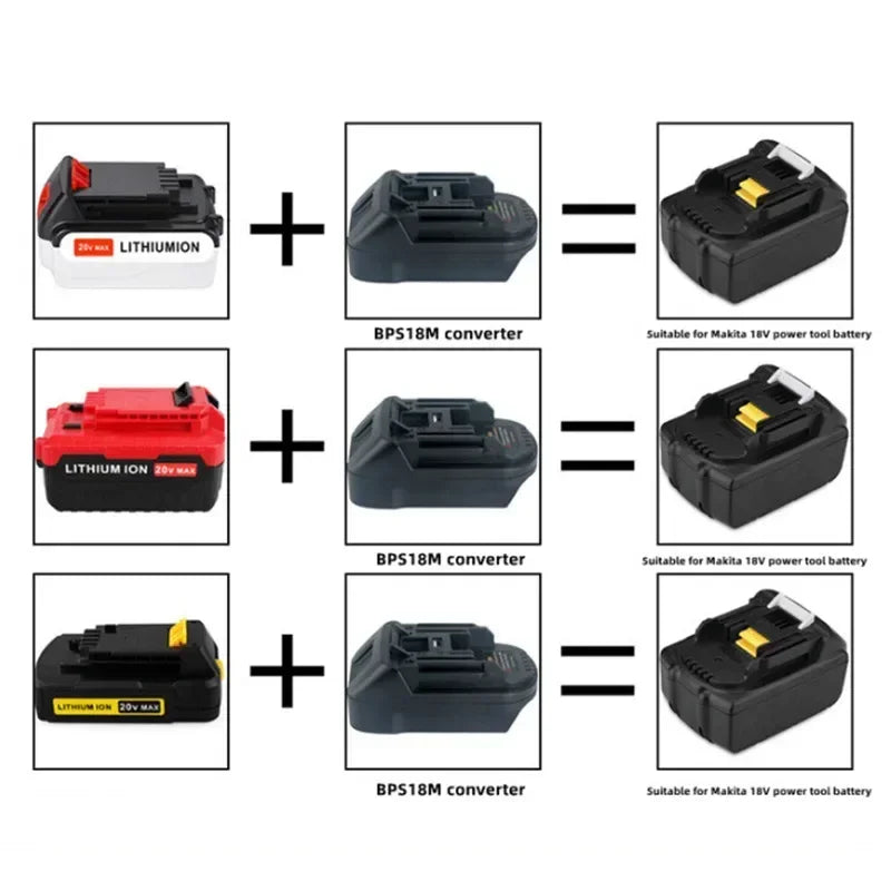 Battery Adapter BPS18M for Makita 18V Lithium Power Tools Co