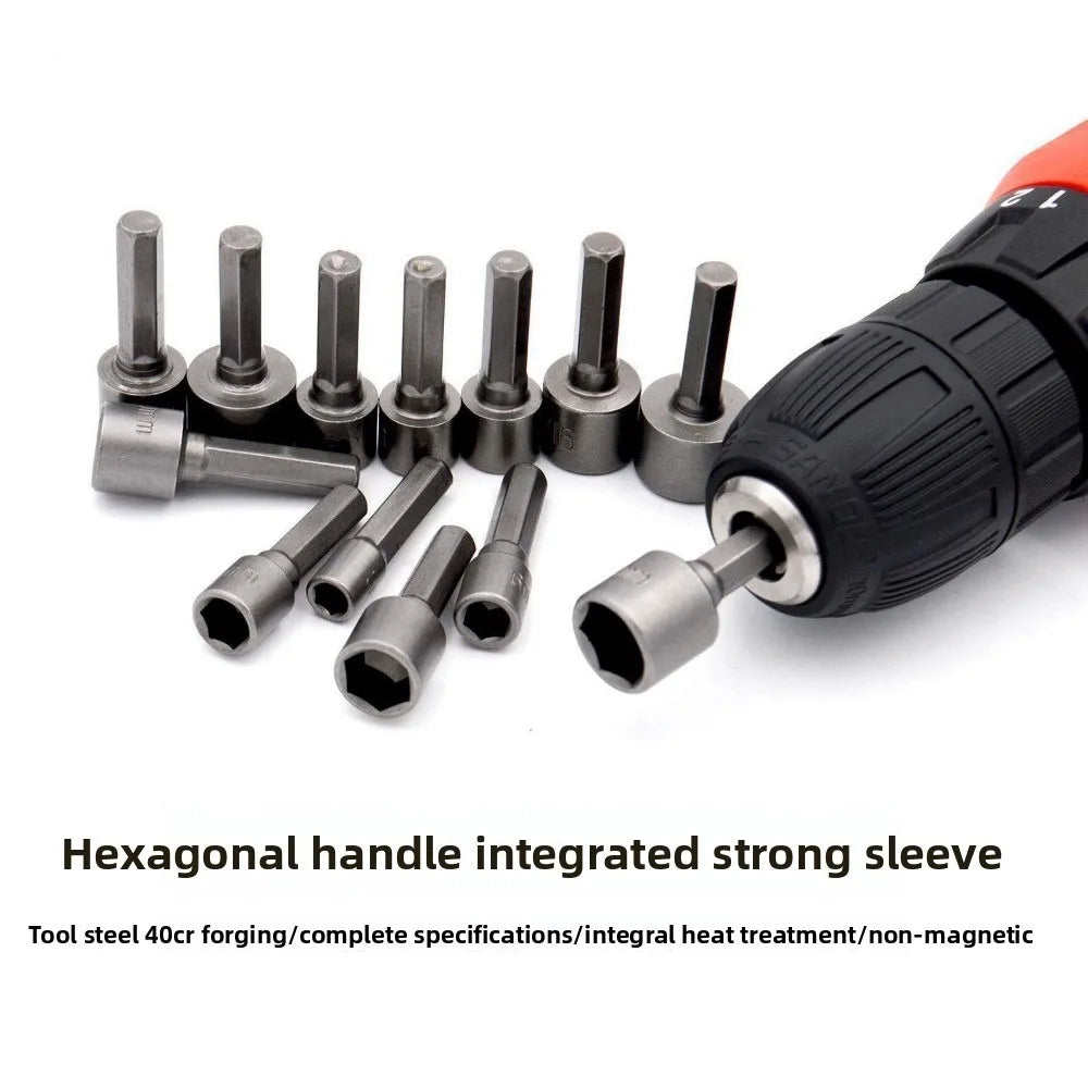 Powerful Socket Wrench Drill Bit Nut Driver Set 1/4 Shank He