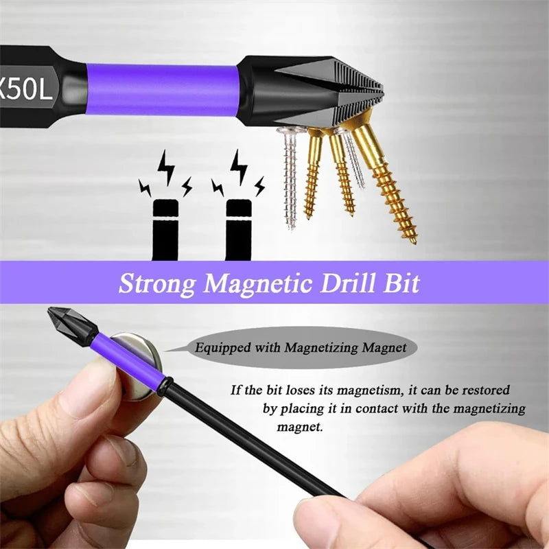 Non-slip Magnetic Cross Screwdriver Bits Ph2 Batch Head Phil