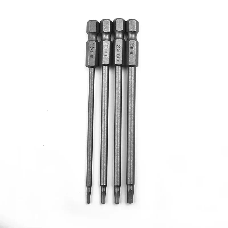 4Pcs Magnetic Hex Head Drill Bits Set Hex Key Screwdriver So