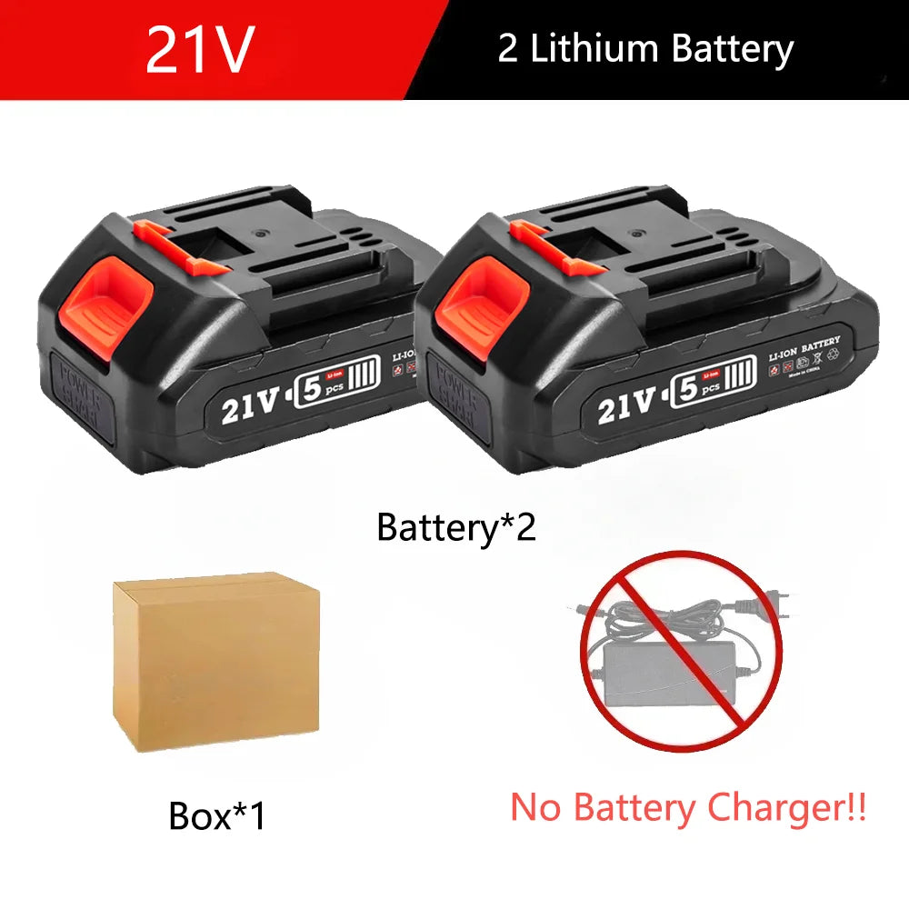 21V Rechargeable Lithium Ion Battery for Makita 18V/21V Cordless Wrench Saw Drill Screwdriver Power Tools Replacement Battery