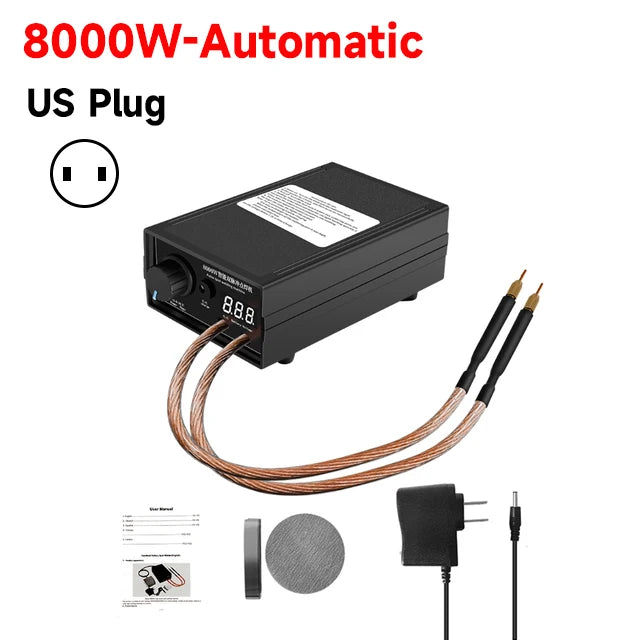 8000W Hight Power Spot Welder Machine Kit 18650 Battery Pack Welding Tools Portable Welder Machine 0.2MM Nickel Strip