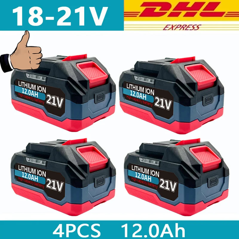 21V 12.0AH For Makita 18V Battery Power Tool Battery LED Indicator Batteries Pack For Makita 18V Cordless Electric Power Tools