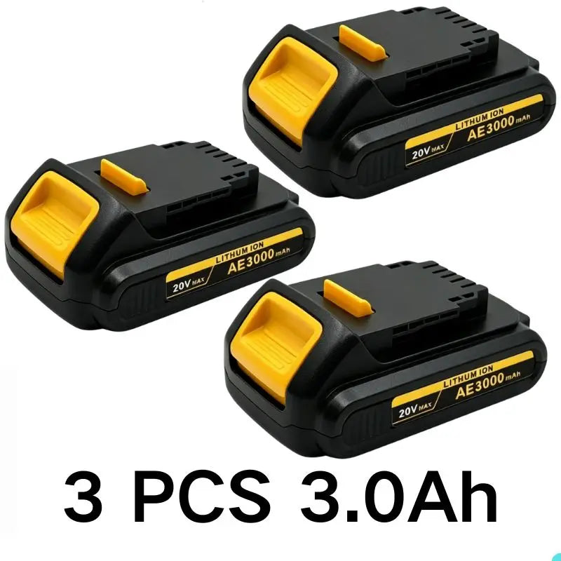 20V For DeWalt 12Ah/9Ah/8Ah/6Ah/3Ah Li-lon Battery Replacement DCB DCD DCF DCG series Power Tools+charger+electric drill
