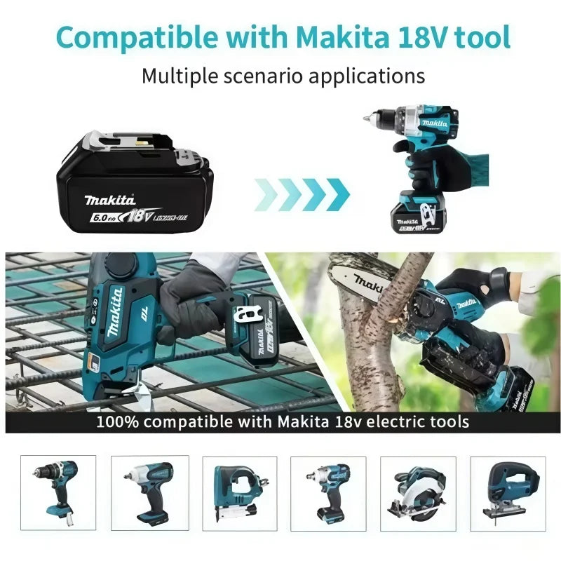 Original Makita 18V 6.0Ah Rechargeable Battery For Makita BL