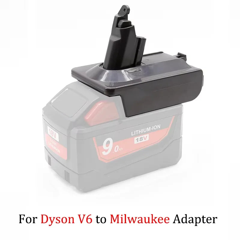 Adapter for Makita/Dewalt/Milwauke 18V Lithium Battery Converter To For Dyson V6 V7 V8 Series Vacuum Cleaner Tool DC58/SV11/SV10