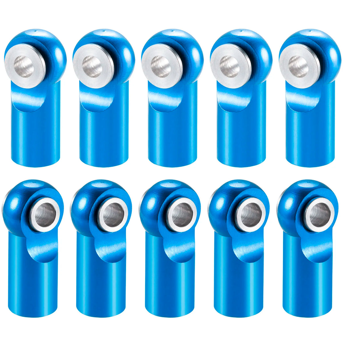 AXSPEED 10Pcs Aluminum Alloy M2 M2.5 Rod End Ball Head Joints Holder Tie Right-Hand Screw for RC Model Car Boat Airplane Trucks