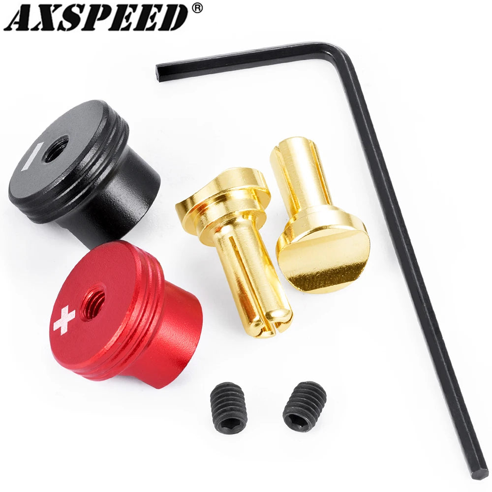 AXSPEED Metal Heatsink Bullet Plug Grips 4/5mm Banana Connec