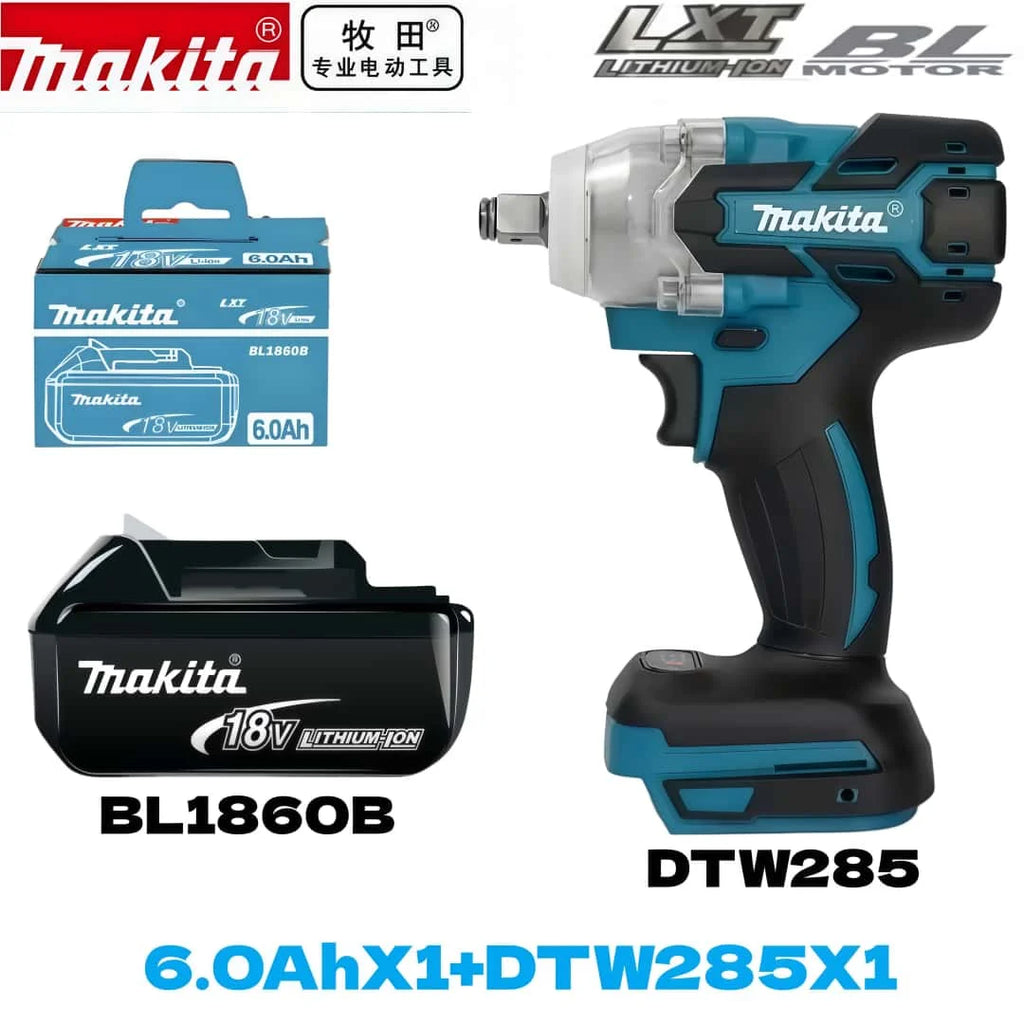 6Ah 100% Original Makita 18V Battery BL1860B Rechargeable Lithium-Ion Battery for Makita 18V Power Tools Replace the Battery.