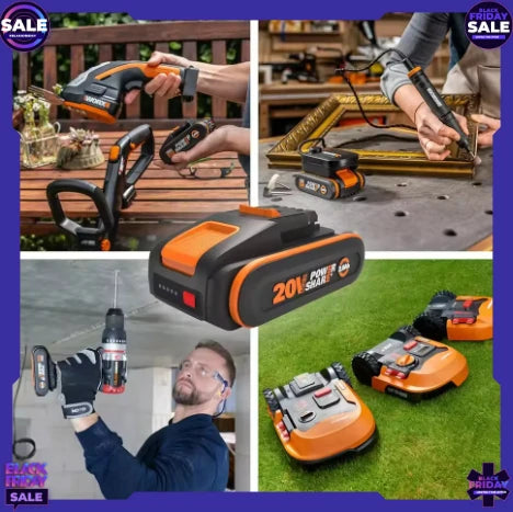Worx 20V High-Capacity Battery 4.0/6.0/8.0Ah multi-tool shar