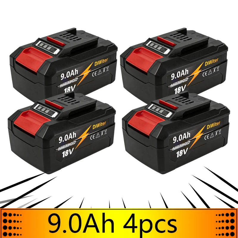 good New 18V 9000mAh Lithium-ion Rechargeable Battery 4511481 for Einhell 18-Volt Power X-Change Cordless Power Tools Ozito