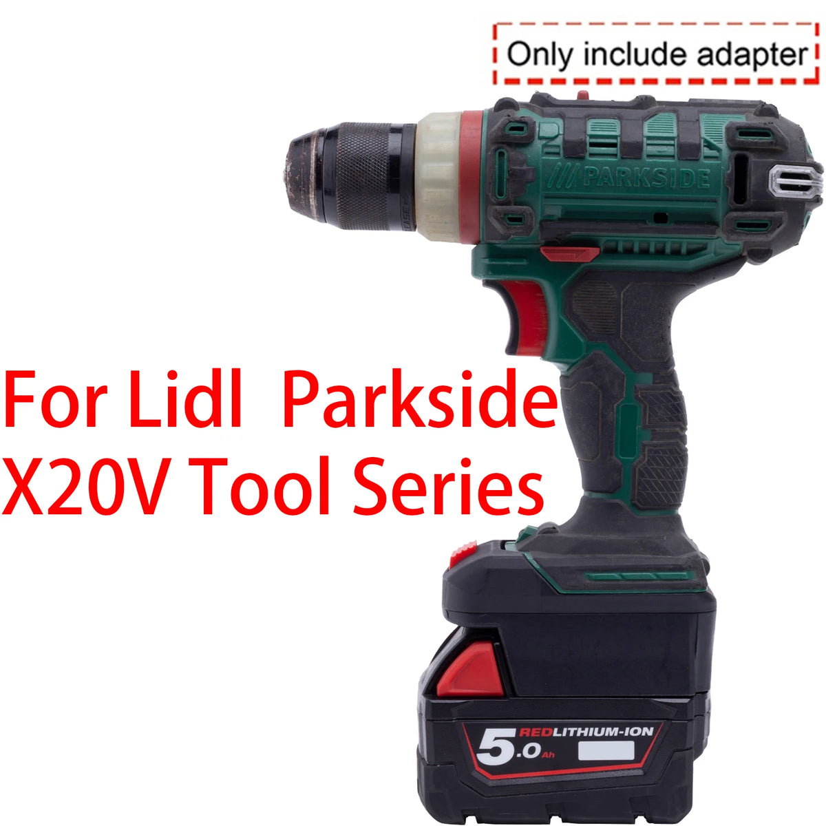 Battery Adapter/Converter for Lidl Parkside X20V Li-ion Tool