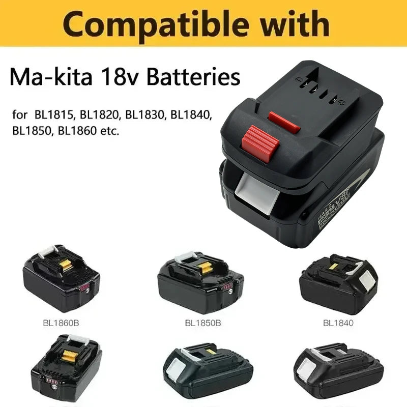 NEW Battery Converter for Makita 18V Lithium Battery to for 