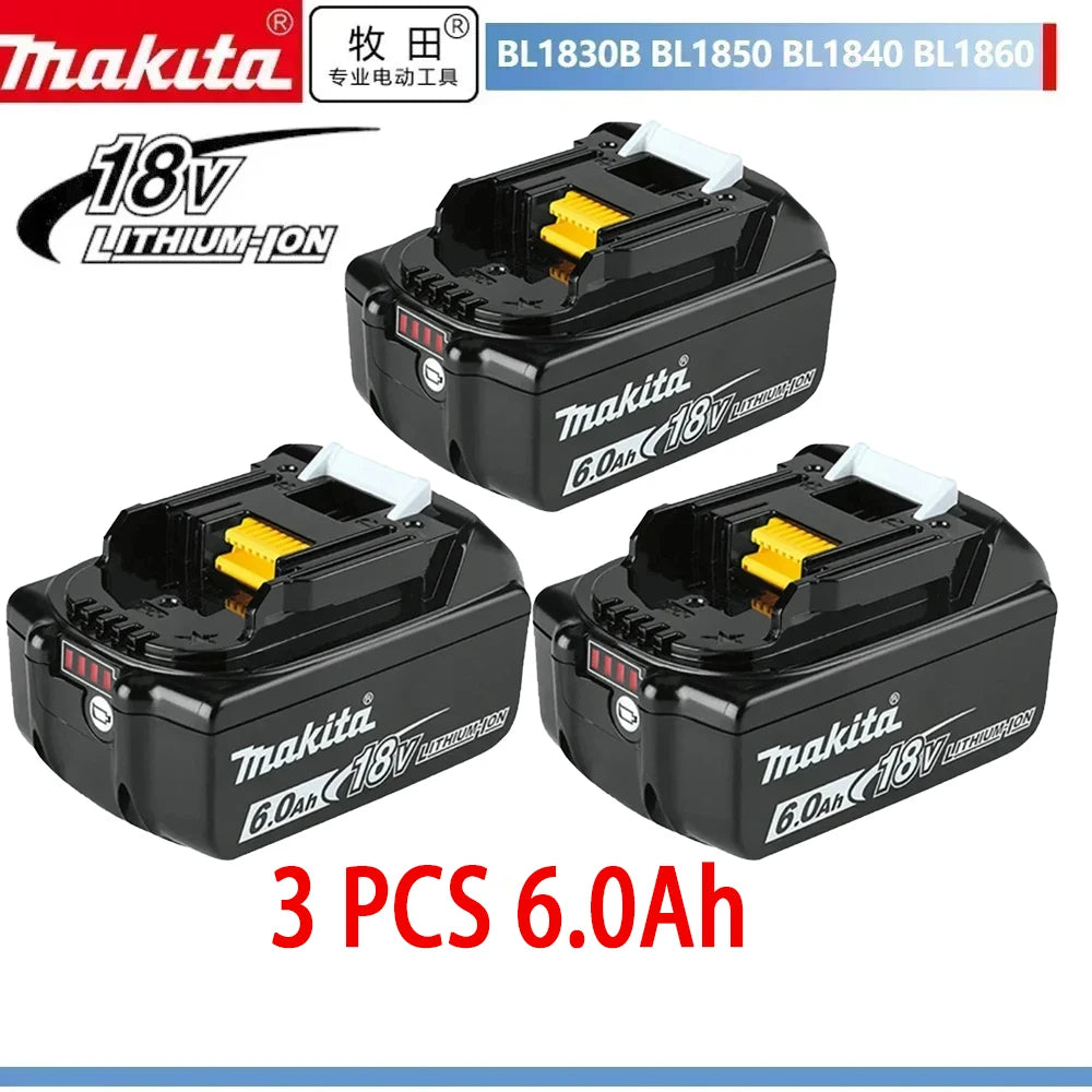 Makita 18V 6/5Ah Original Rechargeable Battery Fits BL1840 BL1850 BL1860B High-Capacity Power Tool Battery Reliable Performance